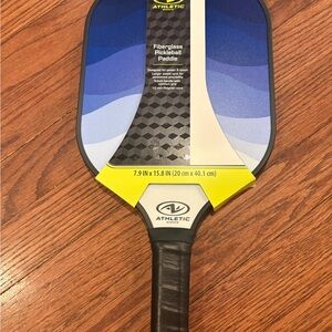 Athletic Works Fiberglass Pickleball Paddle Blue Wave New with Tags